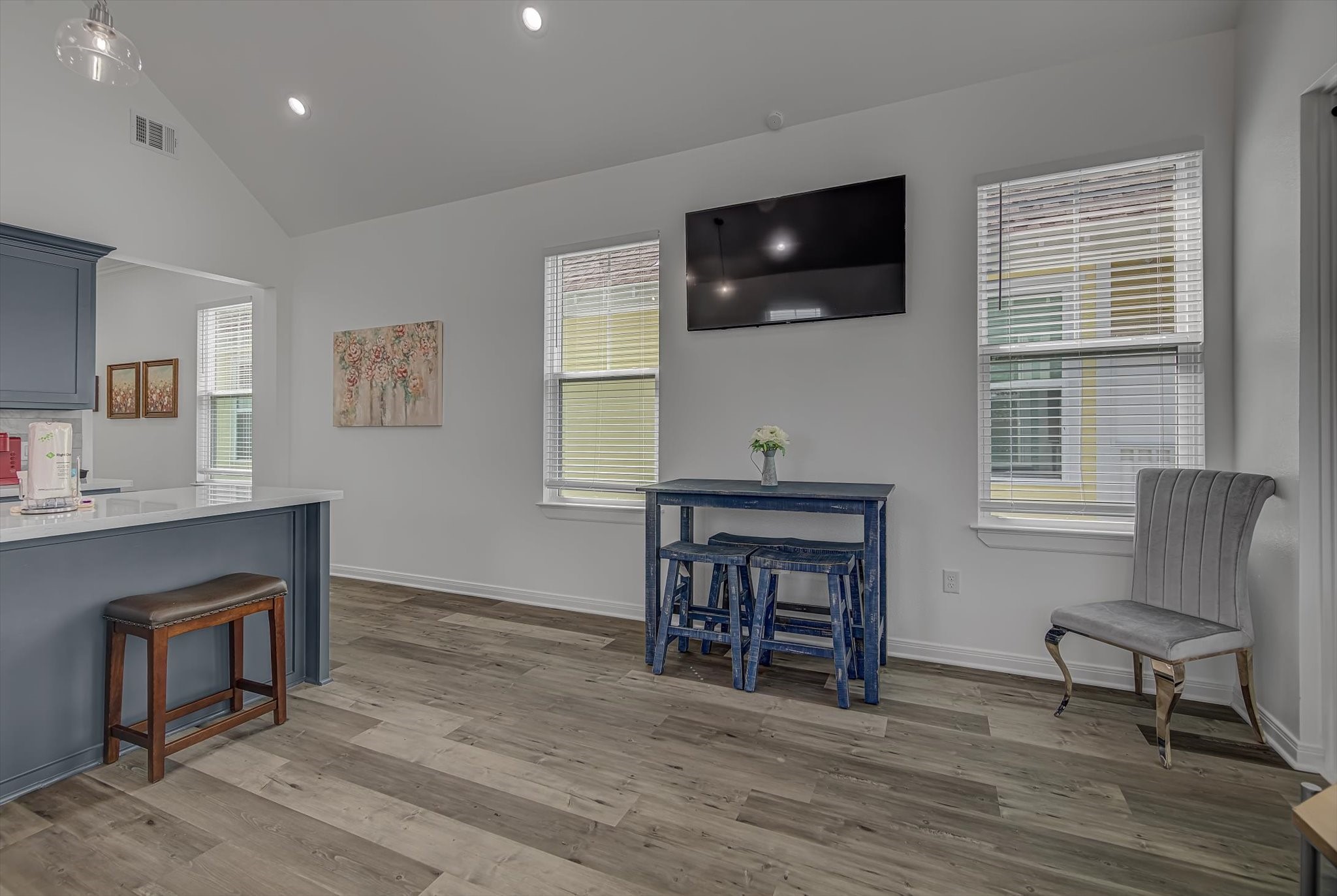 2301 67th Street Galveston, TX 77551 - Photo 21 of 46 a living room with furniture and a flat screen tv