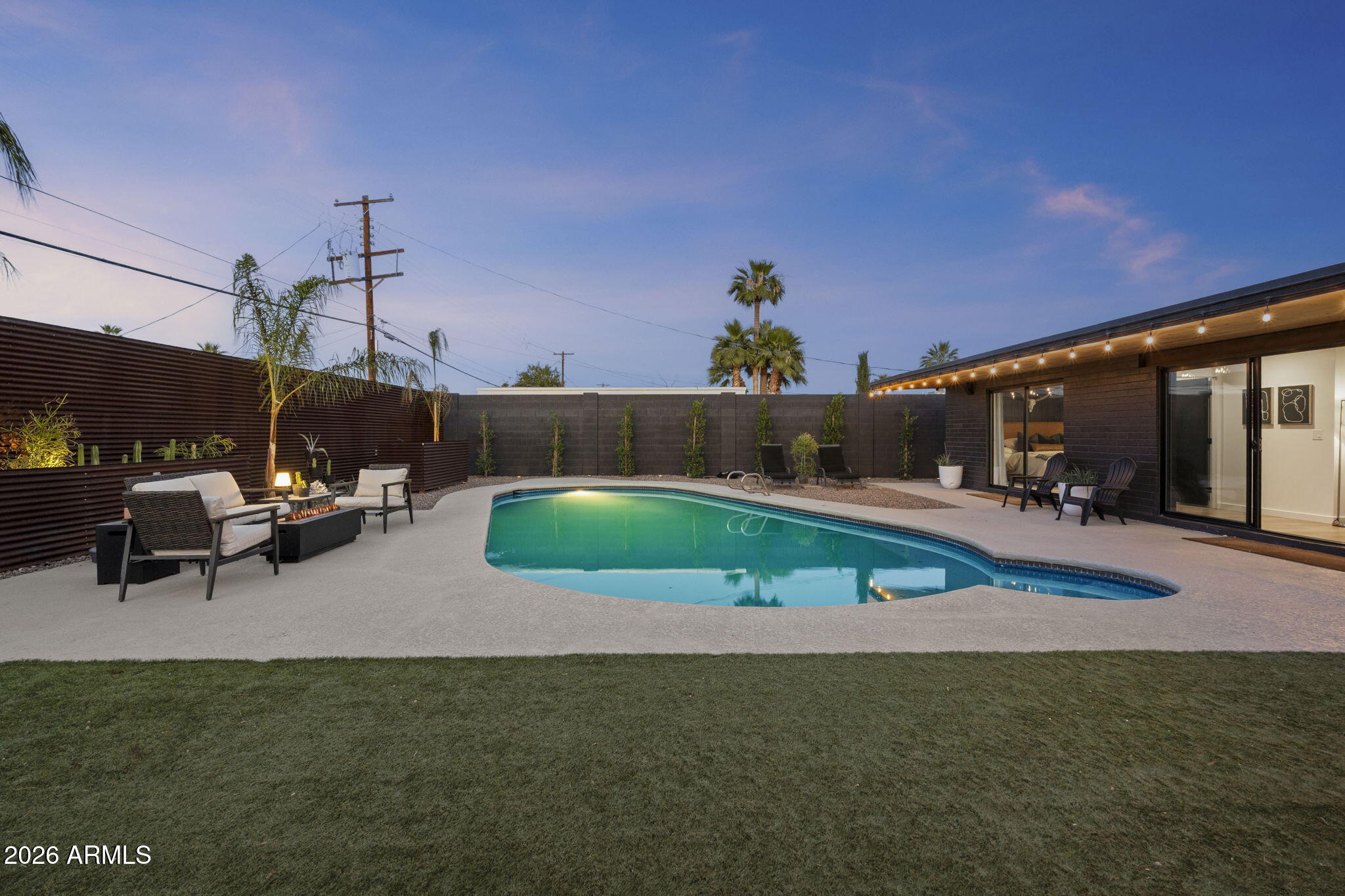 8124 East Granada Road Scottsdale, AZ 85257 - Photo 60 of 62 Corten corrugated steel fences + gates