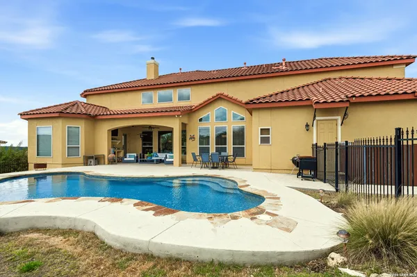 a view of a house with sitting area