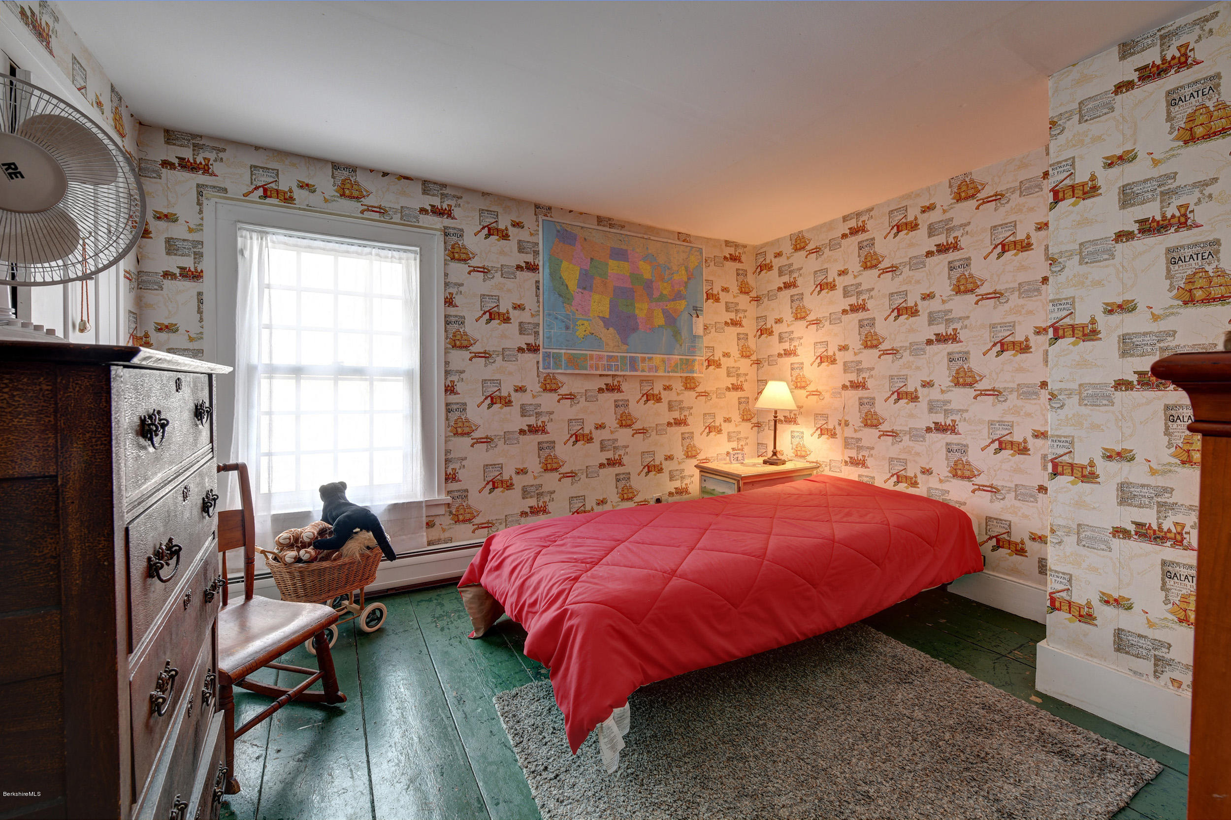 1377 Fred Snow Road Becket, MA 01223 - Photo 28 of 34 a bedroom with a bed and a fireplace