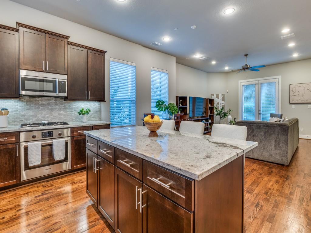 4211 Rawlins Street, Unit 97 Dallas, TX 75219 - Photo 5 of 24 a kitchen with stainless steel appliances granite countertop a sink stove and refrigerator