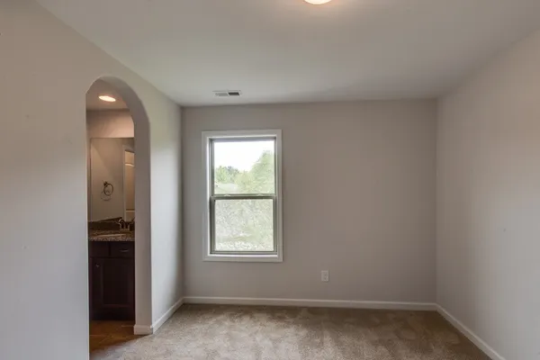 an empty room with a window