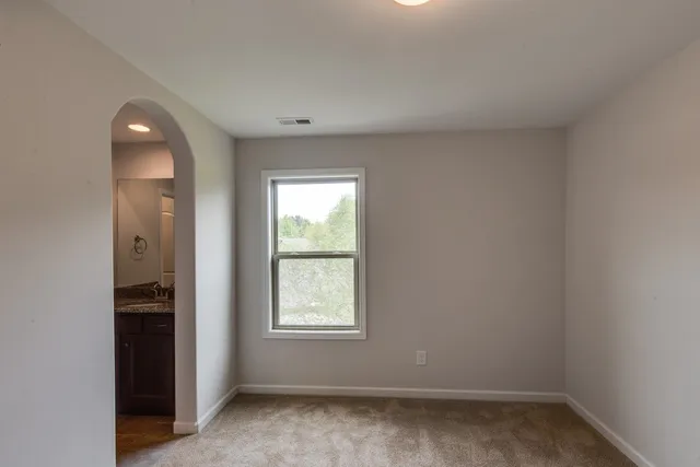 an empty room with a window