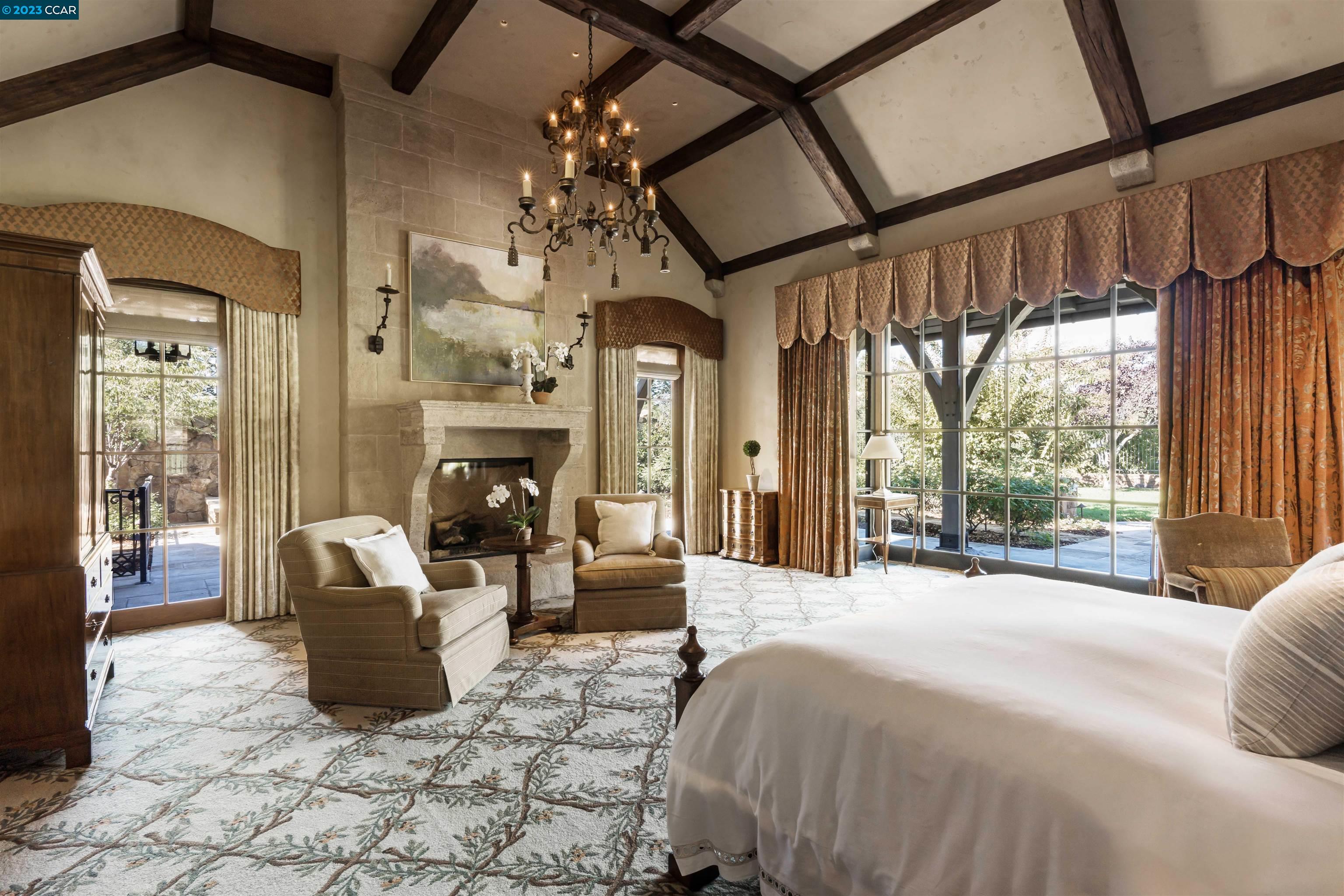 7 Country Oak Lane Alamo, CA 94507 - Photo 21 of 56 a bed room with a bed and a large window