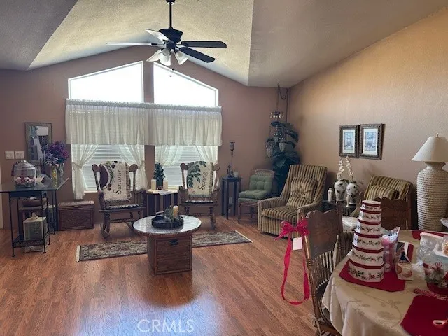 a living room with furniture a window and a potted plant