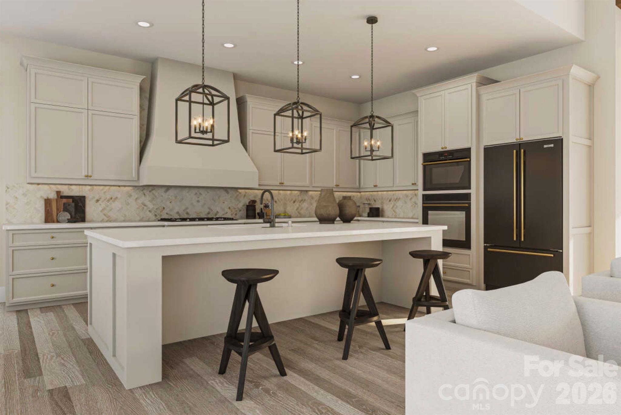 0 Ander Vincent Road, Unit B2 Lancaster, SC 29720 - Photo 7 of 16 a kitchen with center island cabinets and refrigerator