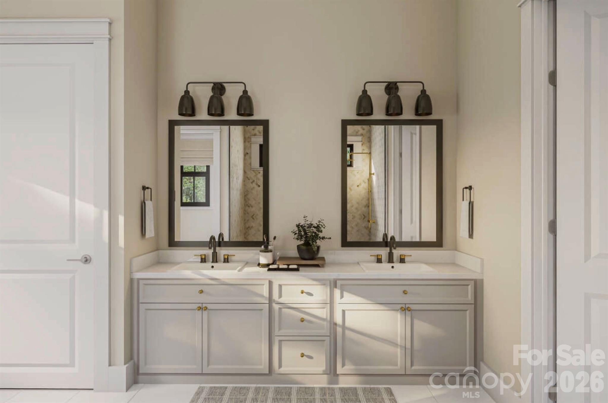 0 Ander Vincent Road, Unit B2 Lancaster, SC 29720 - Photo 10 of 16 a bathroom with double sink and a mirror