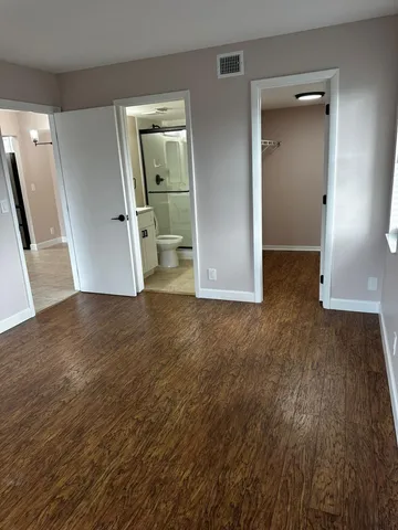 wooden floor in a room