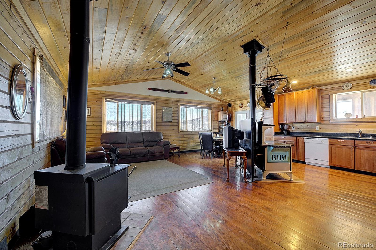 2005 Cahokia Road Hartsel, CO 80449 - Photo 18 of 42 a living room with lots of furniture and kitchen view