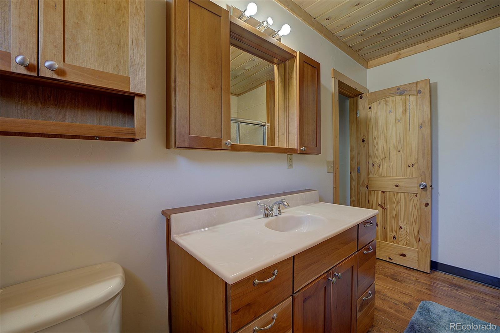 2005 Cahokia Road Hartsel, CO 80449 - Photo 27 of 42 a bathroom with a sink a toilet and mirror