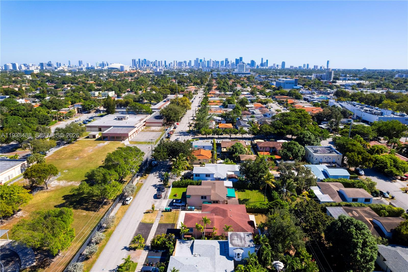 3360 Southwest 6th Street, Unit BOTTOM Miami, FL 33135 - Photo 16 of 17 an aerial view of a city