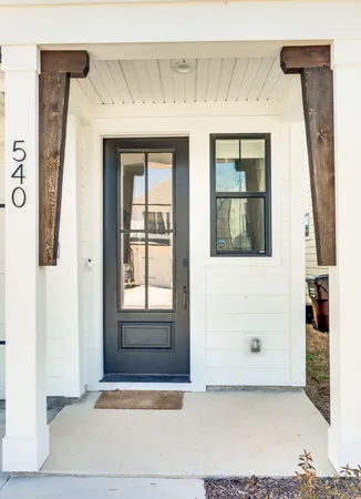 a view of front door of house