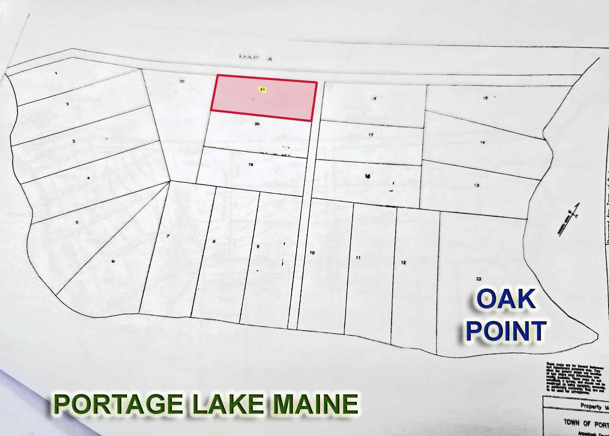 Lot 21 Oak Point Portage, ME 04768 - Photo 8 of 19 portage-lake-me-map