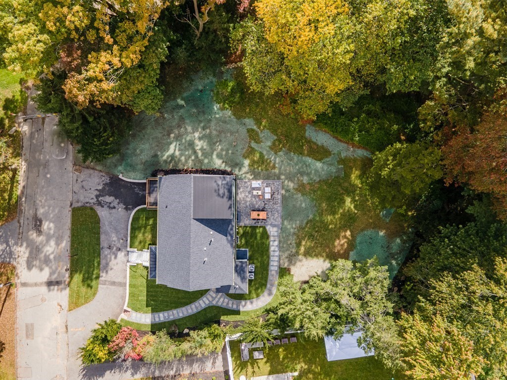 25 Francis Road Wellesley, MA 02482 - Photo 7 of 7 an aerial view of a house with a yard