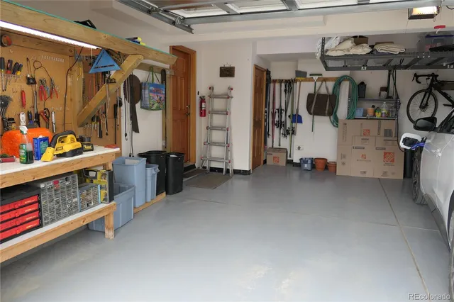 a view of a storage area with a lot of stuff