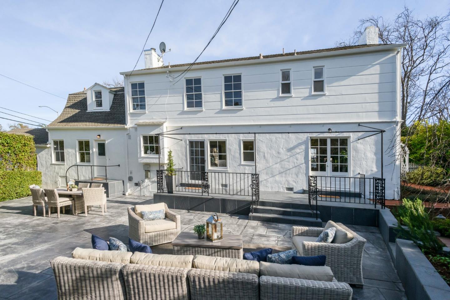 604 Parrott Drive San Mateo, CA 94402 - Photo 28 of 35 a view of a patio with couches chairs and potted plants