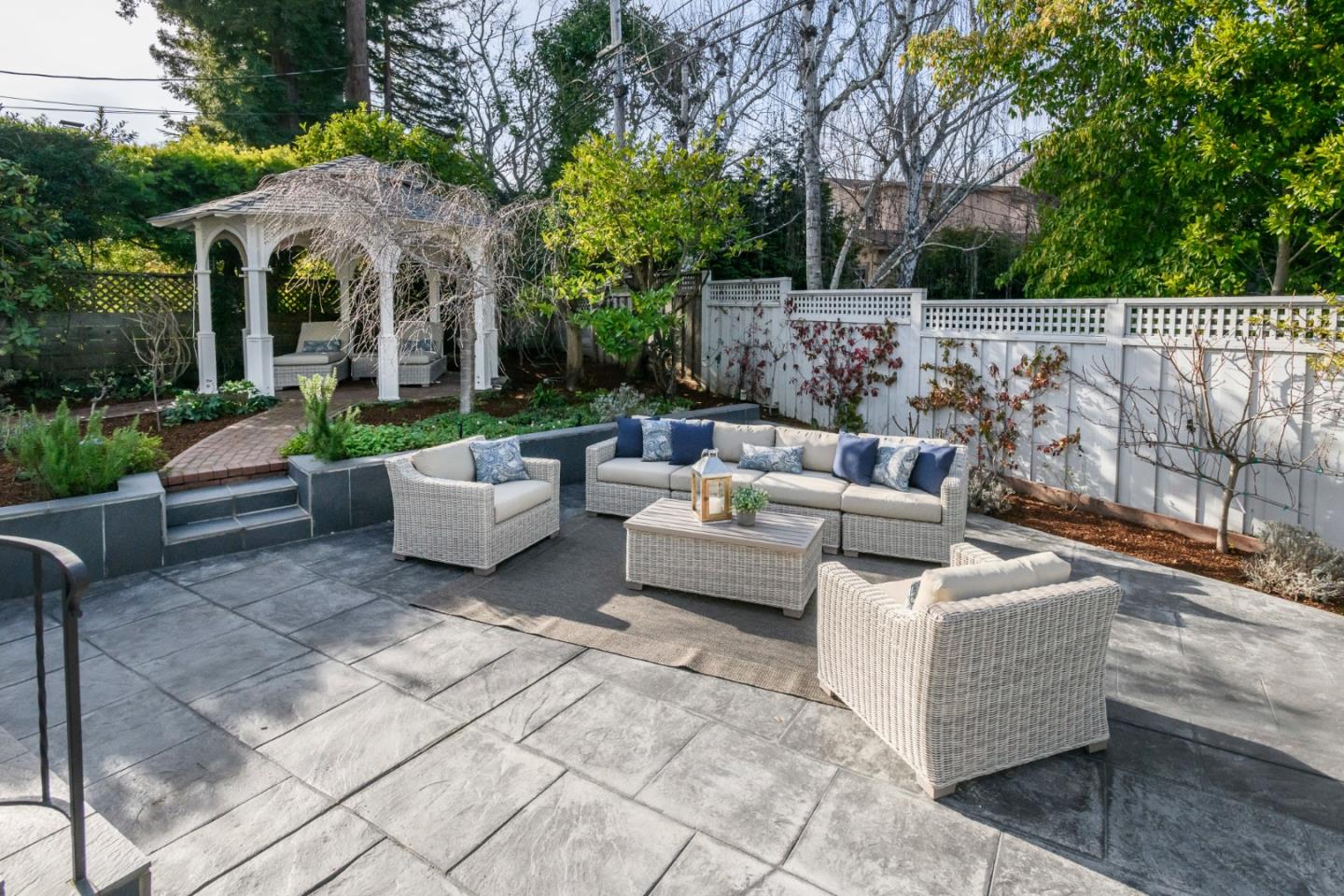 604 Parrott Drive San Mateo, CA 94402 - Photo 31 of 35 a view of a patio with couches and a fire pit