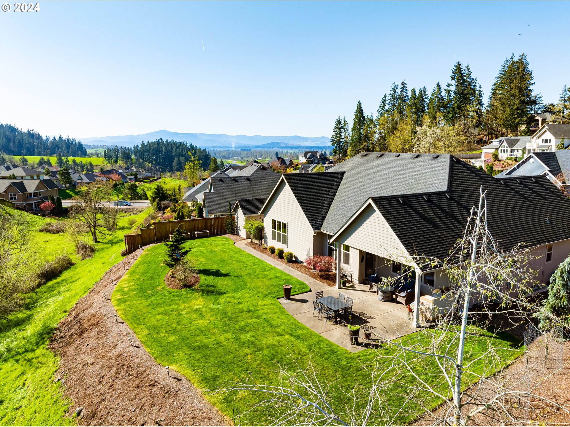 6234 Graystone Loop Springfield, OR 97478 - Photo 39 of 43 an aerial view of a house with yard swimming pool and outdoor seating