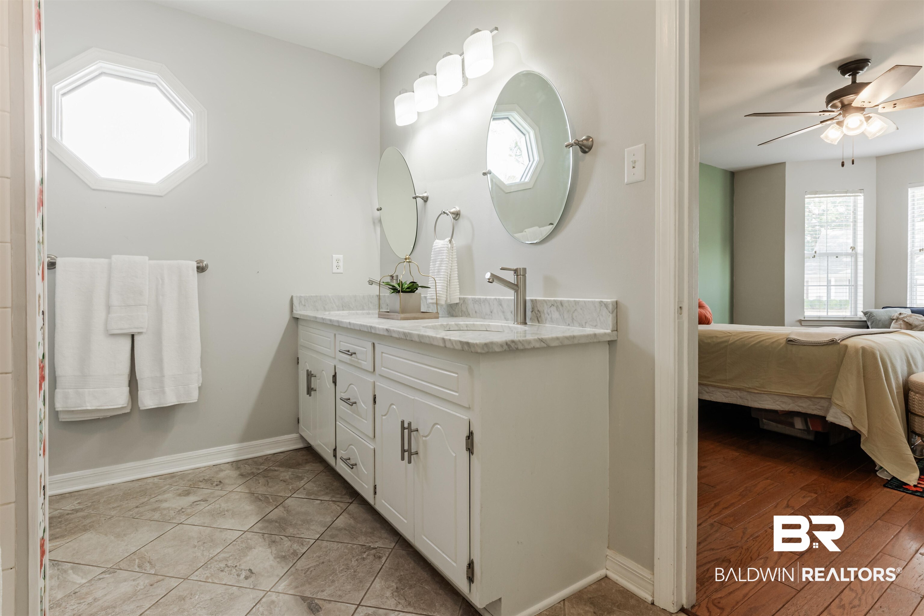 3844 Isabel Way South Mobile, AL 36693 - Photo 24 of 49 Bathroom featuring vanity and ceiling fan