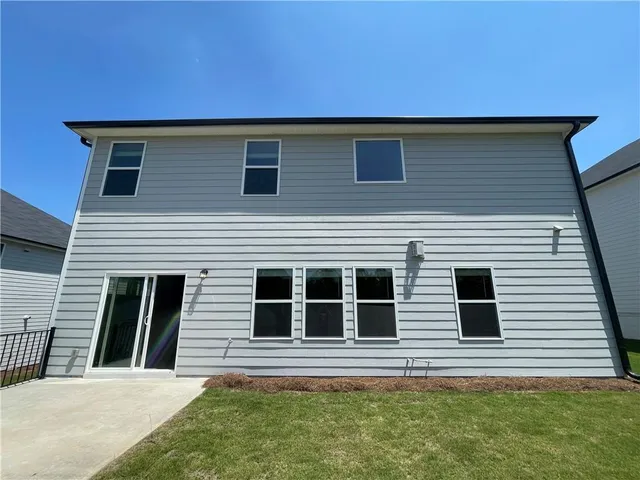 a backyard of a house