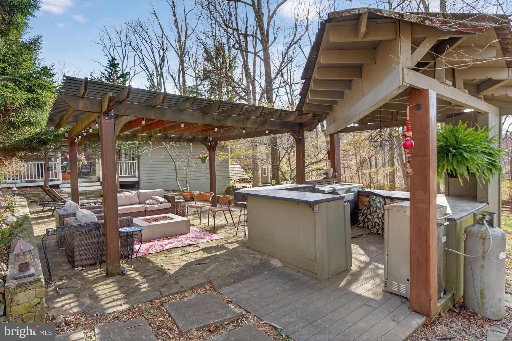 17641 Raven Rocks Road Bluemont, VA 20135 - Photo 71 of 109 Outdoor Bar and Pergola