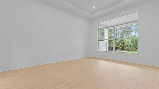 an empty room with a window