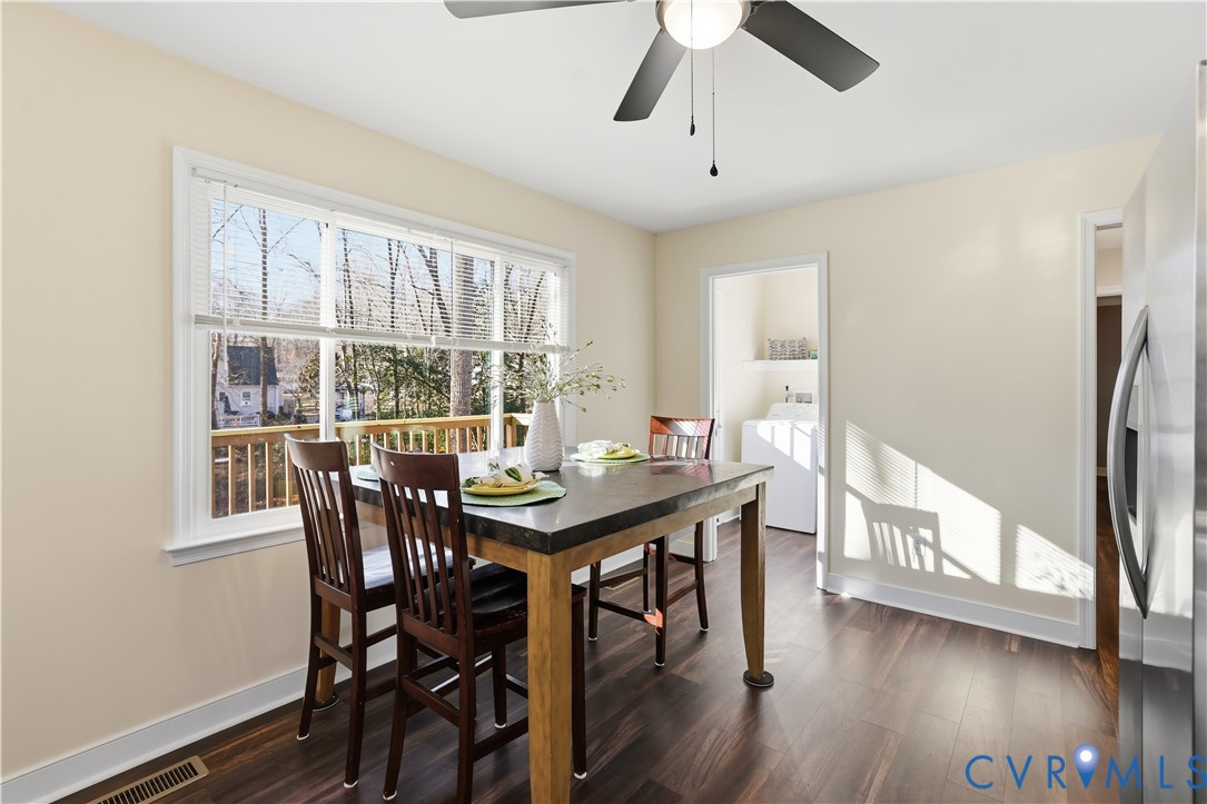 1312 Oldbury Road Midlothian, VA 23113 - Photo 16 of 35 Dining area featuring dark wood finished floors, p