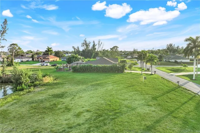 a view of an outdoor space and a yard