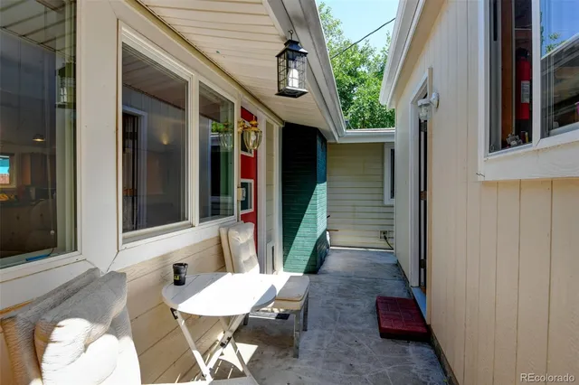 a view of a lounge chair in the balcony
