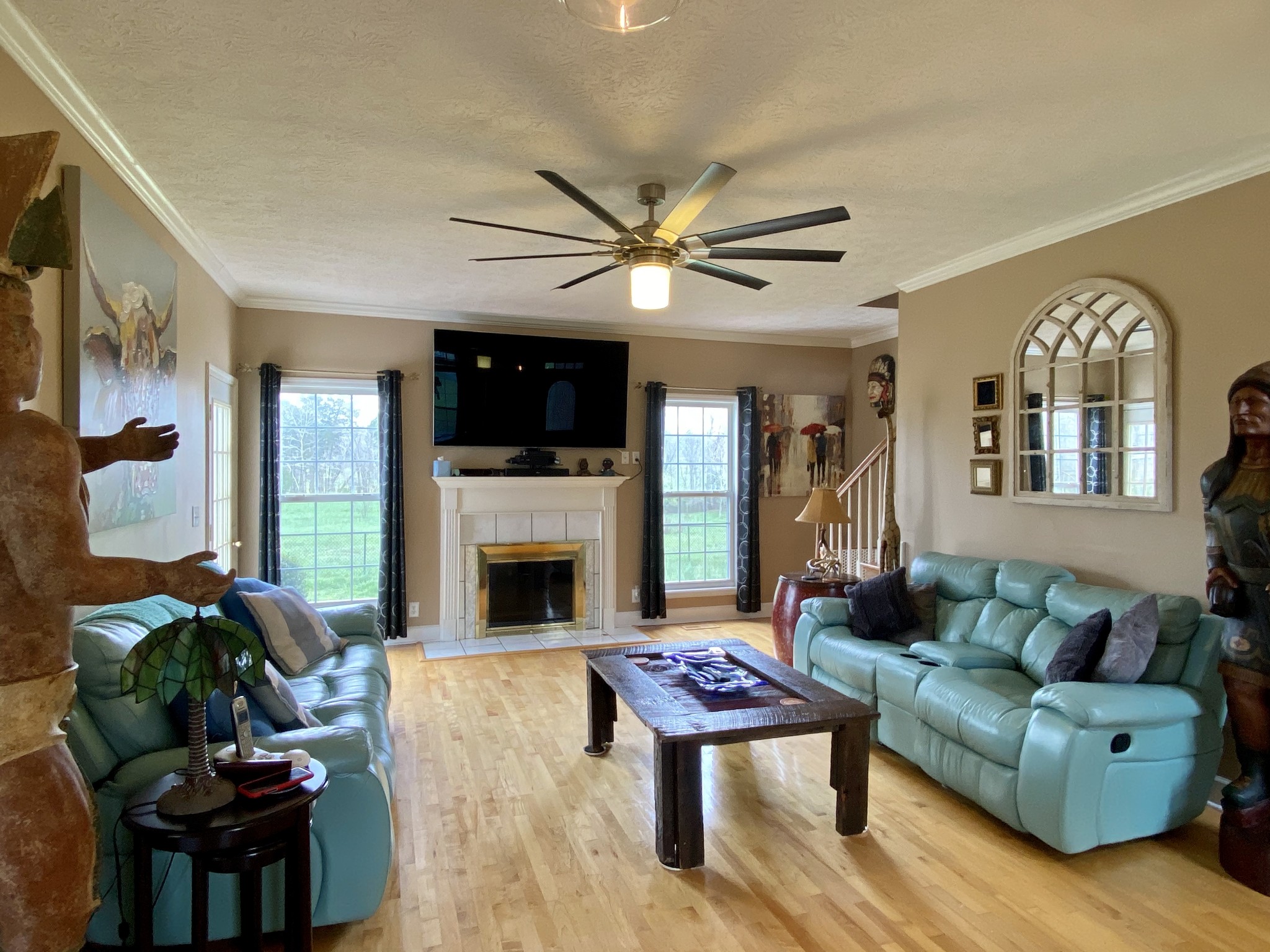 412 Ranch Road Portland, TN 37148 - Photo 16 of 35 a living room with furniture fireplace and flat screen tv