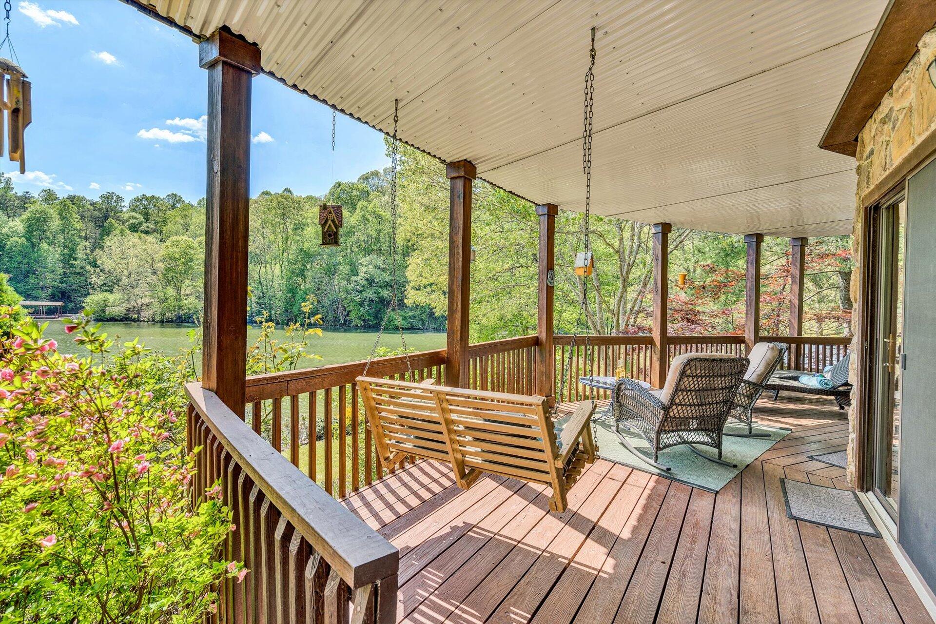 2339 Navigation Point Goodview, VA 24095 - Photo 37 of 49 a view of balcony with wooden floor and outdoor seating