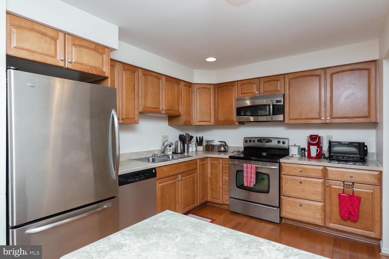 Updated kitchen with stainless steel appliances