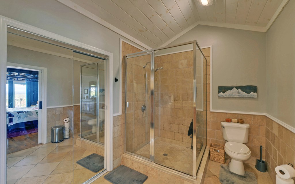 280 Cherokee Court Ellijay, GA 30540 - Photo 16 of 73 a bathroom with a shower and a toilet