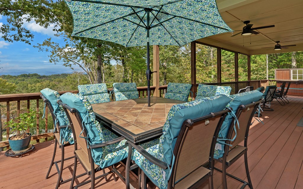 280 Cherokee Court Ellijay, GA 30540 - Photo 28 of 73 a view of an outdoor space with furniture and umbrella