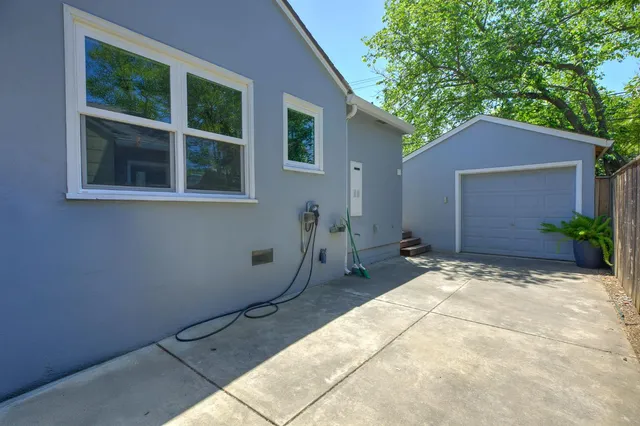 a house with trees in front of it