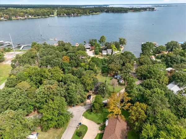 view of a lake with outdoor space