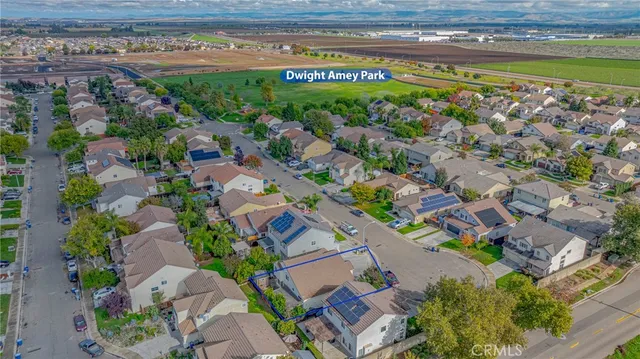 an aerial view of a city
