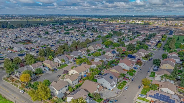an aerial view of multiple house