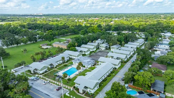 an aerial view of multiple house