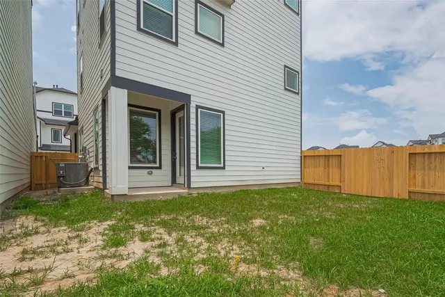 a backyard of a house