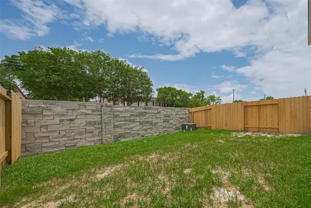 a view of a park with a trees