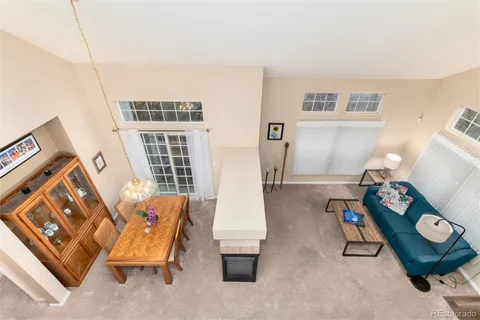 a living room with furniture and a couch