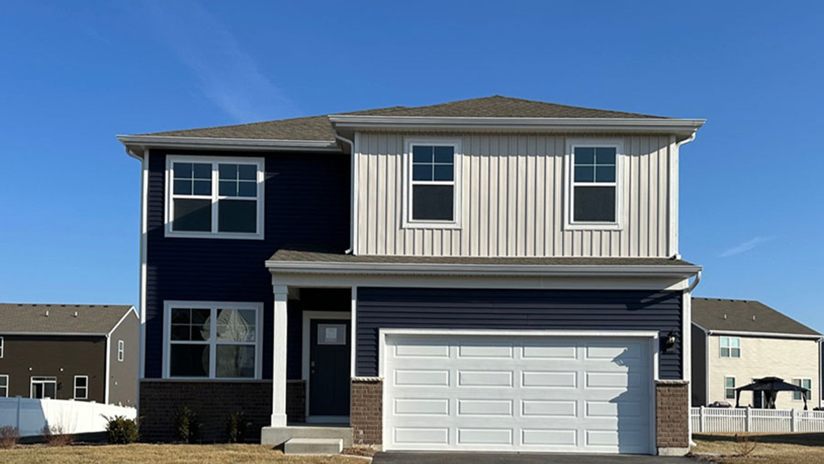 a front view of a house