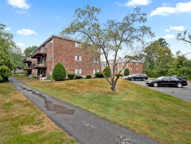 a view of yard with swimming pool and trees