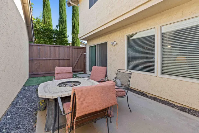a view of a outdoor seating area with furniture
