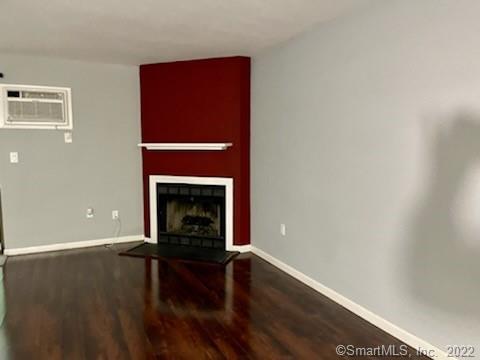 a living room with a fireplace