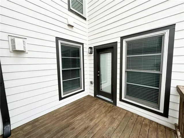 a view of front door of house