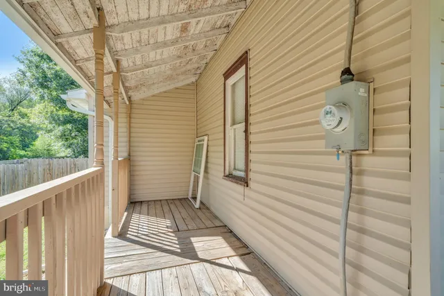 a view of a wooden door