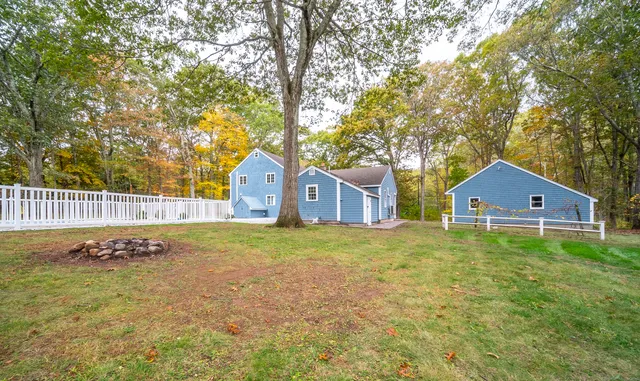 a view of outdoor space with deck and garden