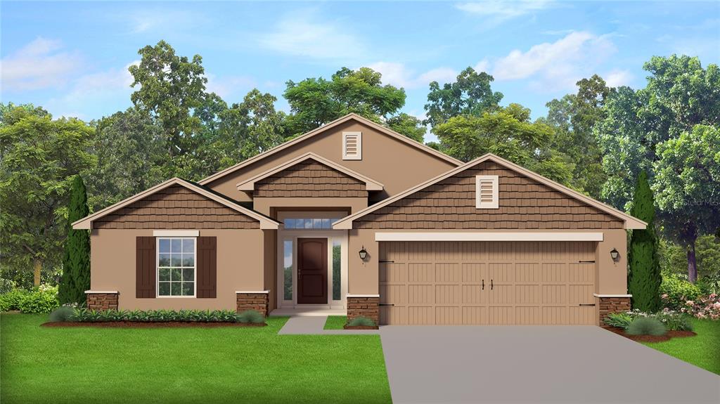 4391 Sutherland St Spring Hill, Unit LOT 20 Spring Hill, FL 34609 - Photo 1 of 1 a front view of a house with a yard and trees